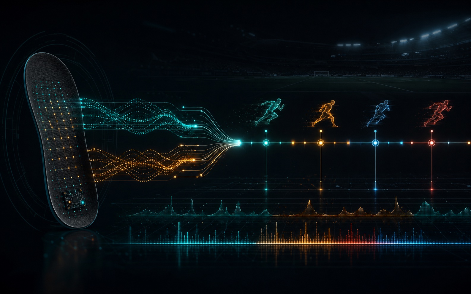 Smart insole data stream becoming a training session timeline